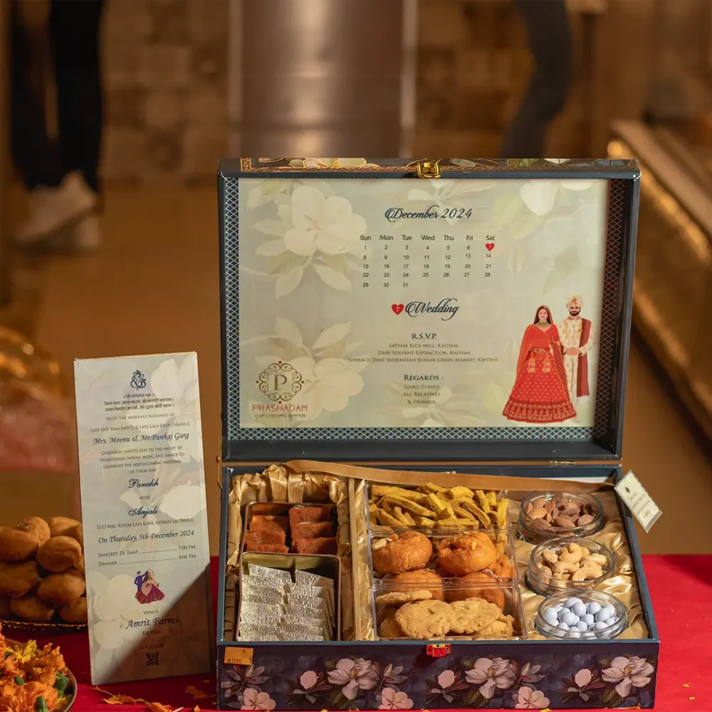 Floral Elegance Bhaaji Box - Prashadam Sweets